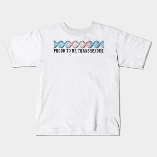 Transgender Pride Flag Colored DNA Strand Kids T-Shirt